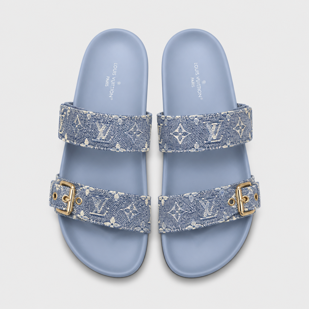 Blue Monogram Single Buckle — front view.