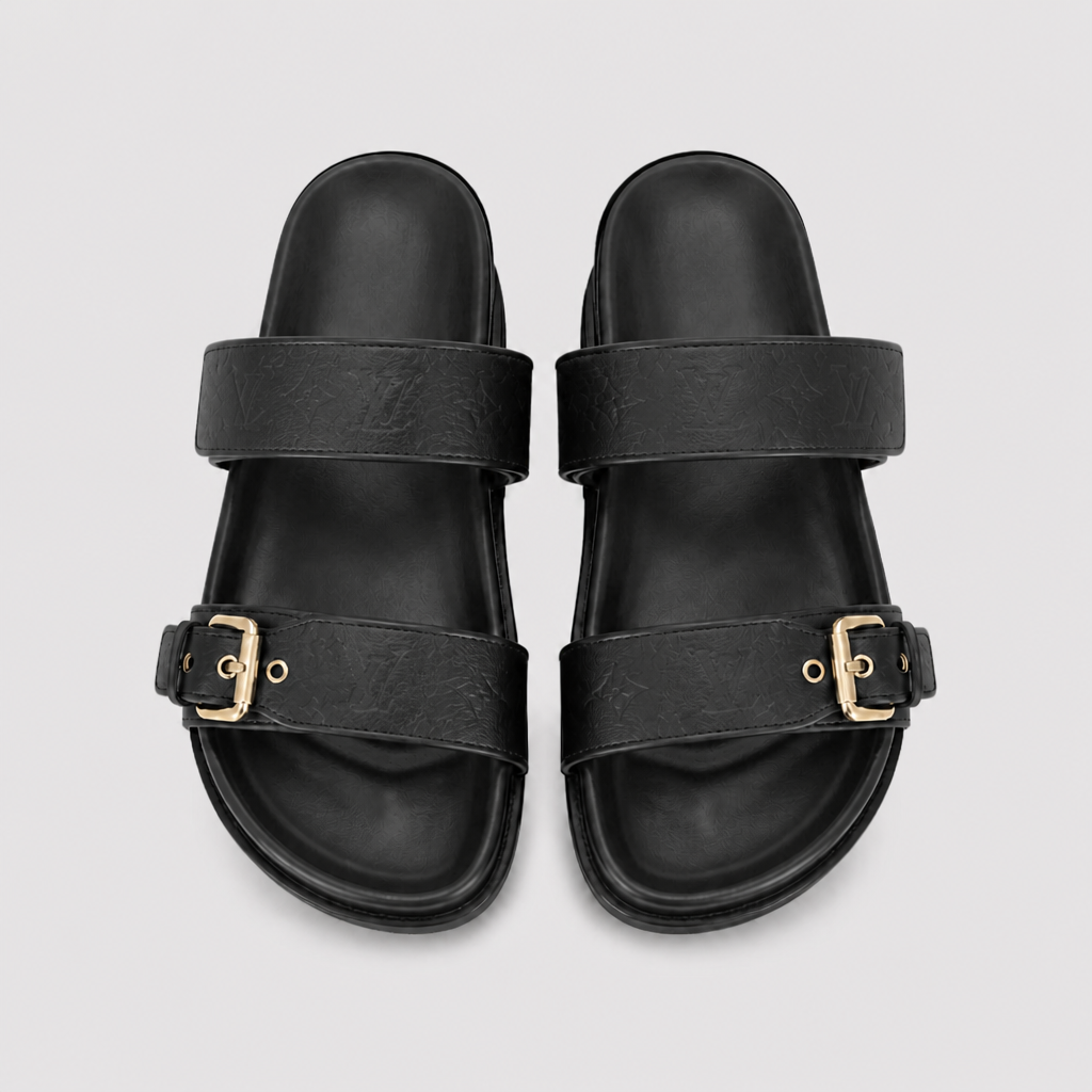 JT verified 15428297916666-front-025 00cd6cf72e93 — Black Monogram Single Buckle