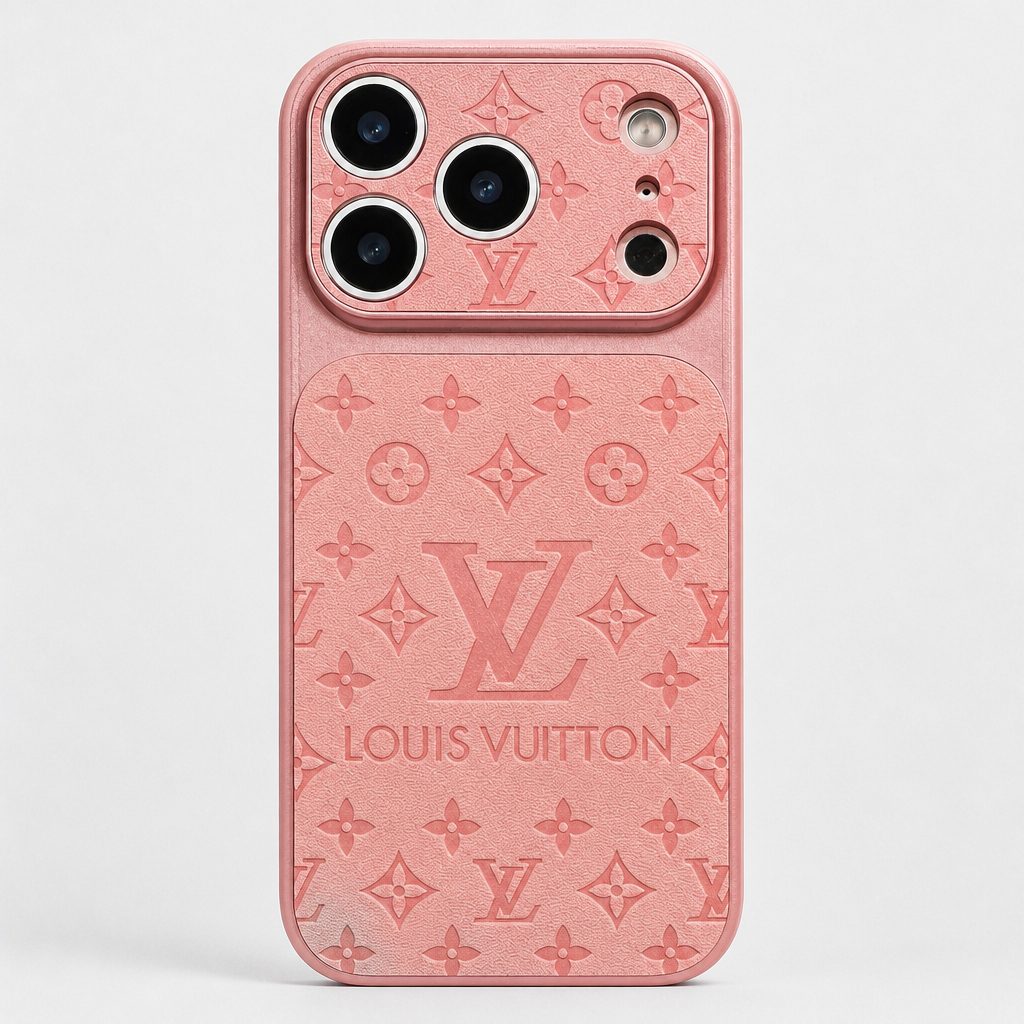 Women's Embossed Lambskin Pattern Phone Case for iPhone — product detail view.