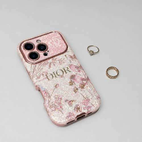 Women's Sparkling Diamond Flower Phone Case for iPhone