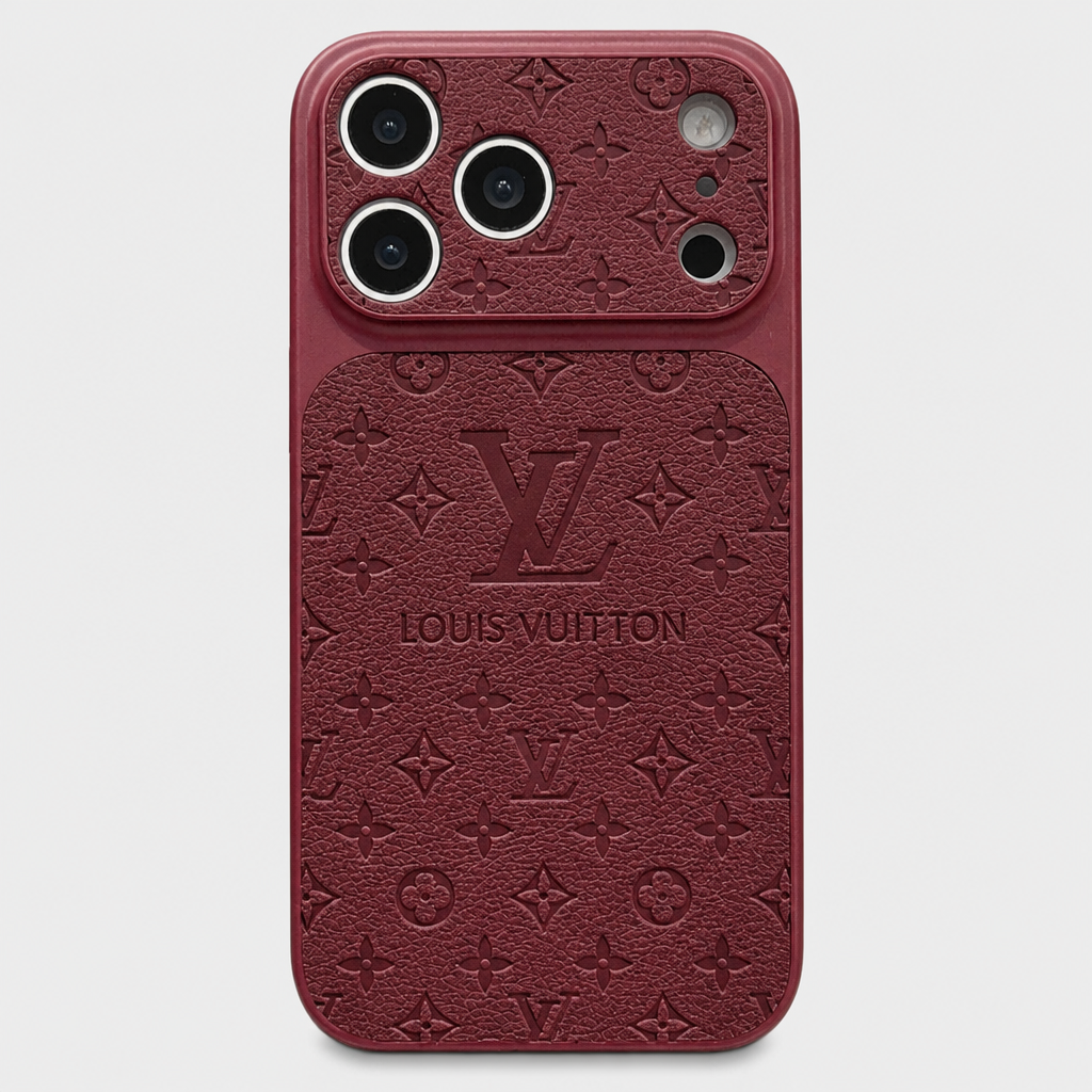 Burgundy – Large Floral Pattern — front view.