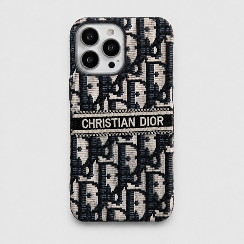 Fashion Embroidered Houndstooth Protective Phone Case for iPhone