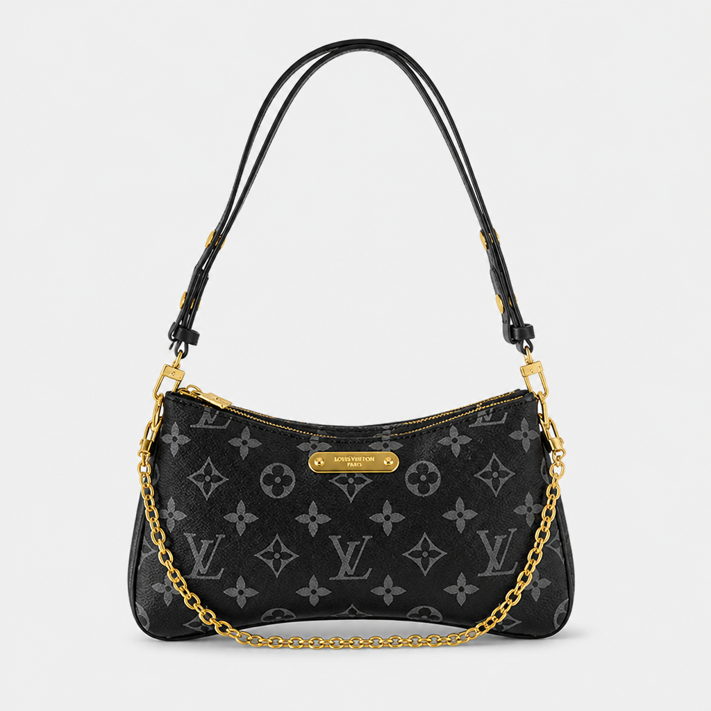 Black charcoal monogram — front view.