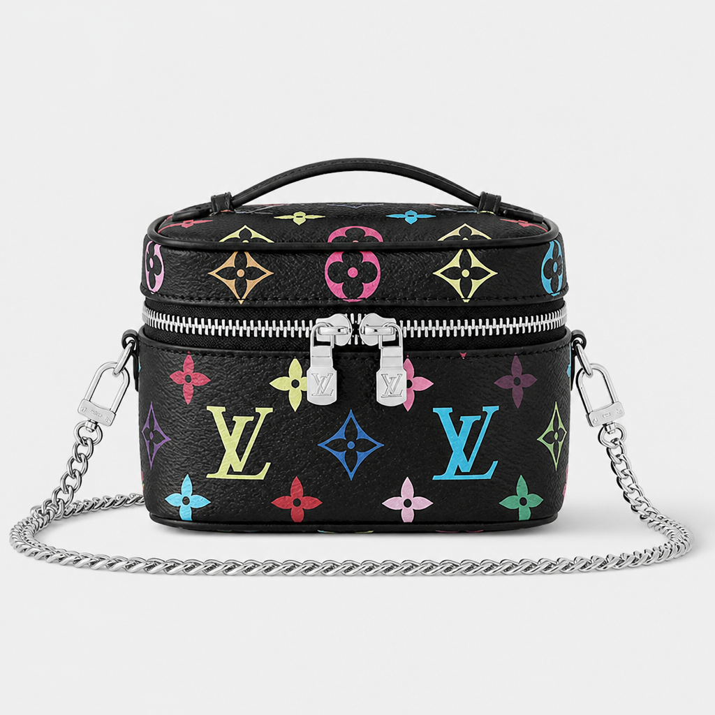 5.5 in Hard — Black Multicolor Monogram — front view.