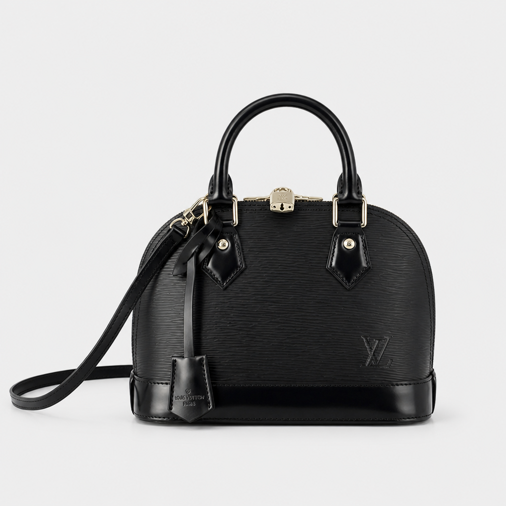Black tonal monogram — 9.8 in — front view.