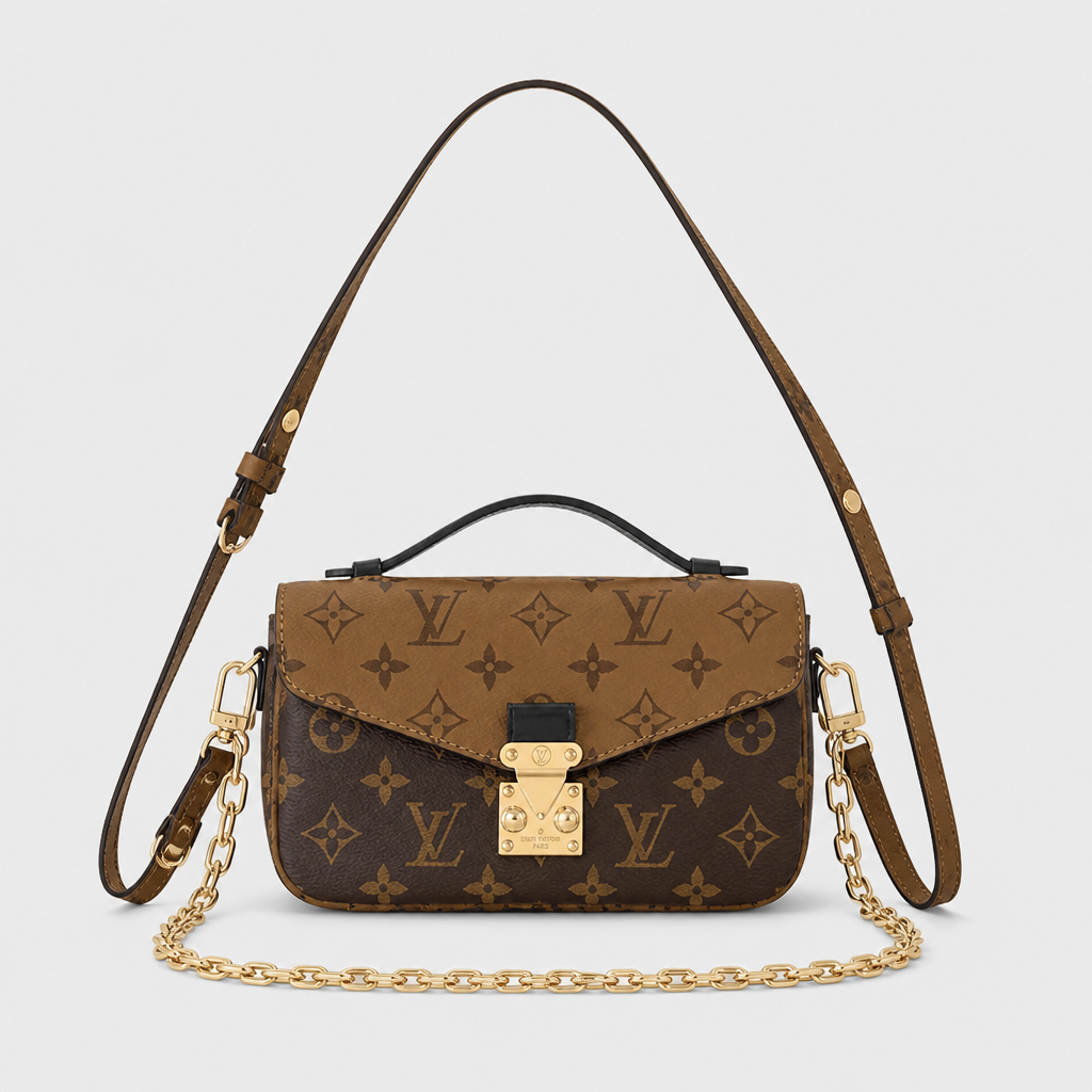 Medium brown monogram — front view.
