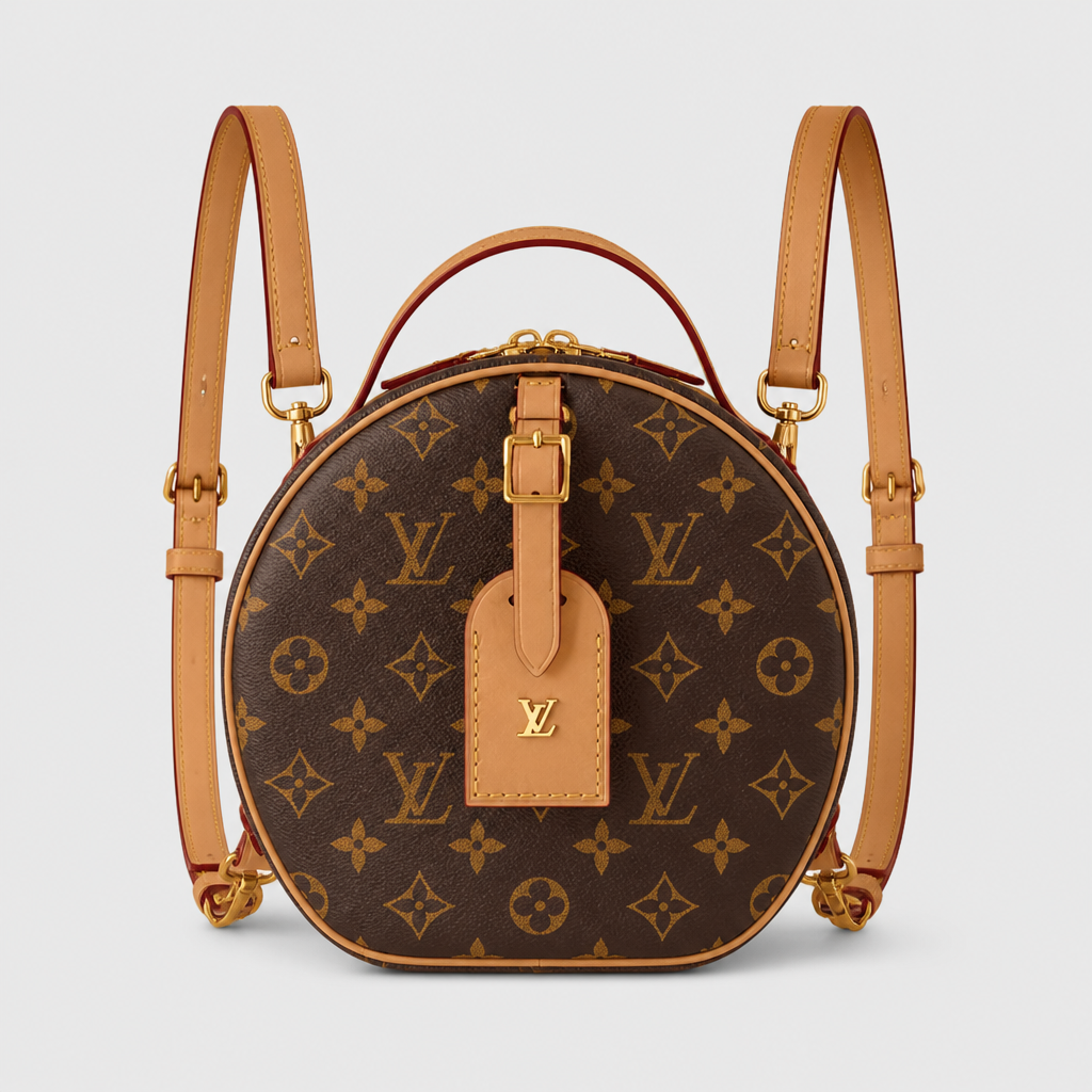 JT verified 15428695654650-front-001 6f9ce90b4d38 — Brown monogram with tan trim