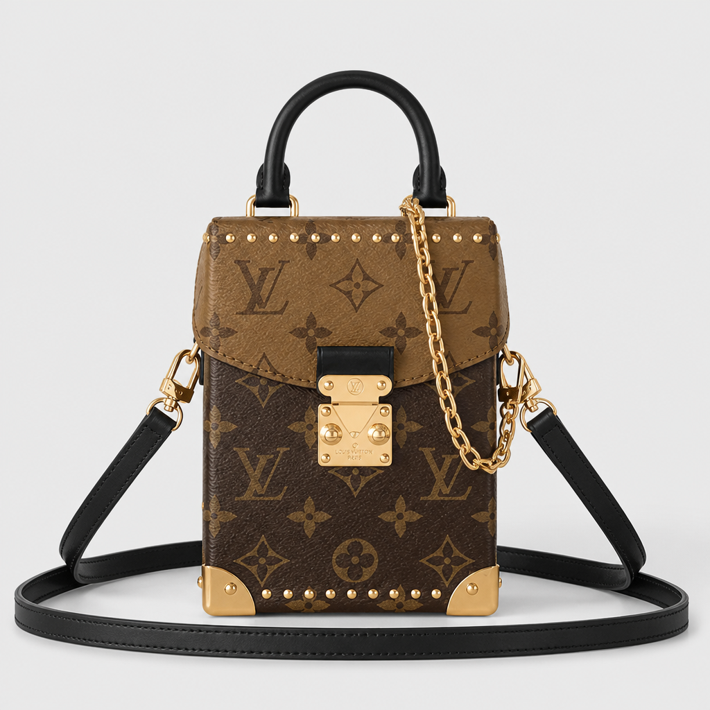 JT verified 15428695851258-front-001 72fedd9333cd — Brown monogram with black trim