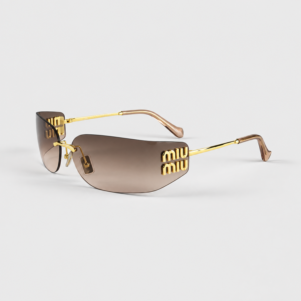 JT SOP 2026-10-06 — Gold frame with gradient brown lens / Sunglasses Only (No Case)