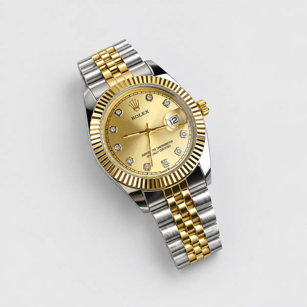 Fluted-Bezel Decorative Marker Watch