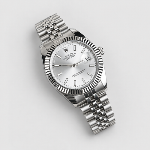 Fluted-Bezel Textured Dial Watch