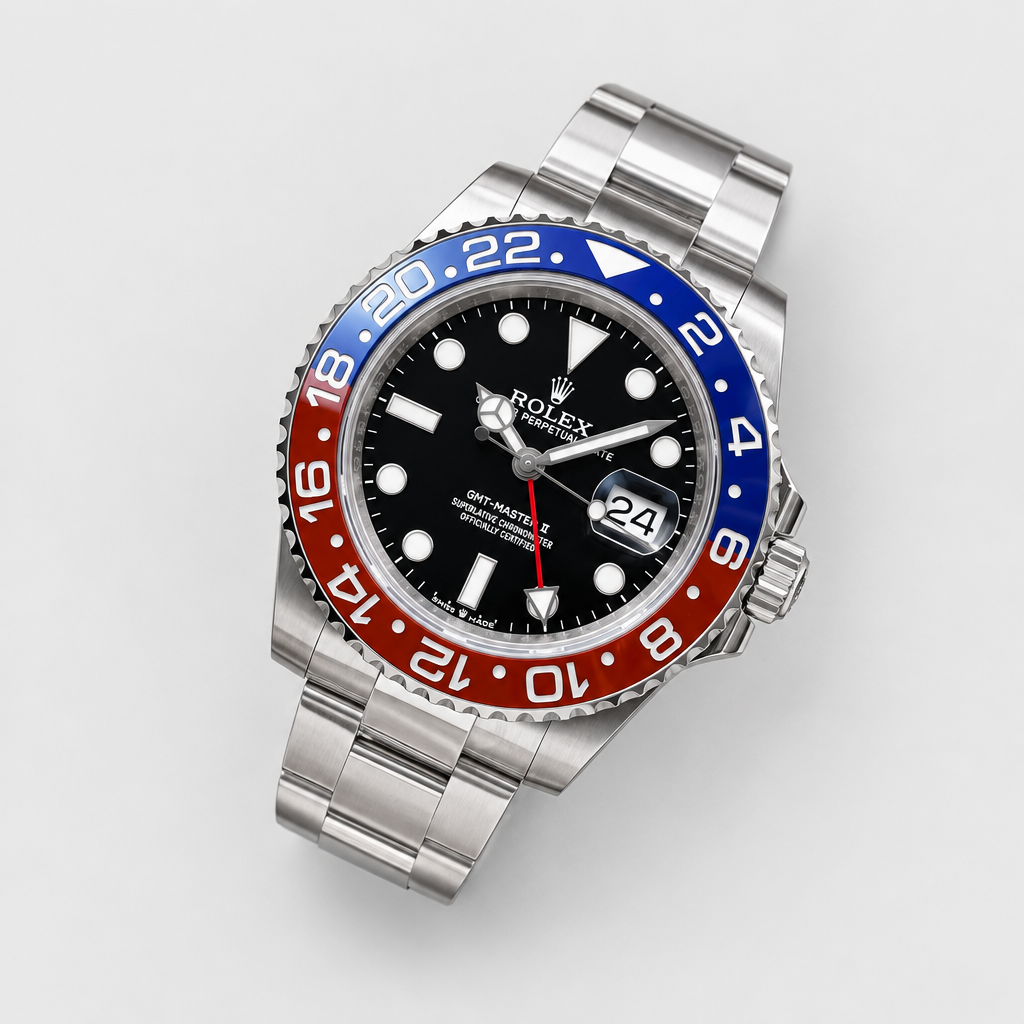 JT SOP 2026-10-06 — Silver Tone / Black Dial / Red Blue Bezel
