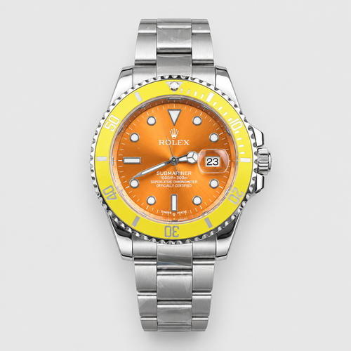 Bold-Color Round Bezel Watch