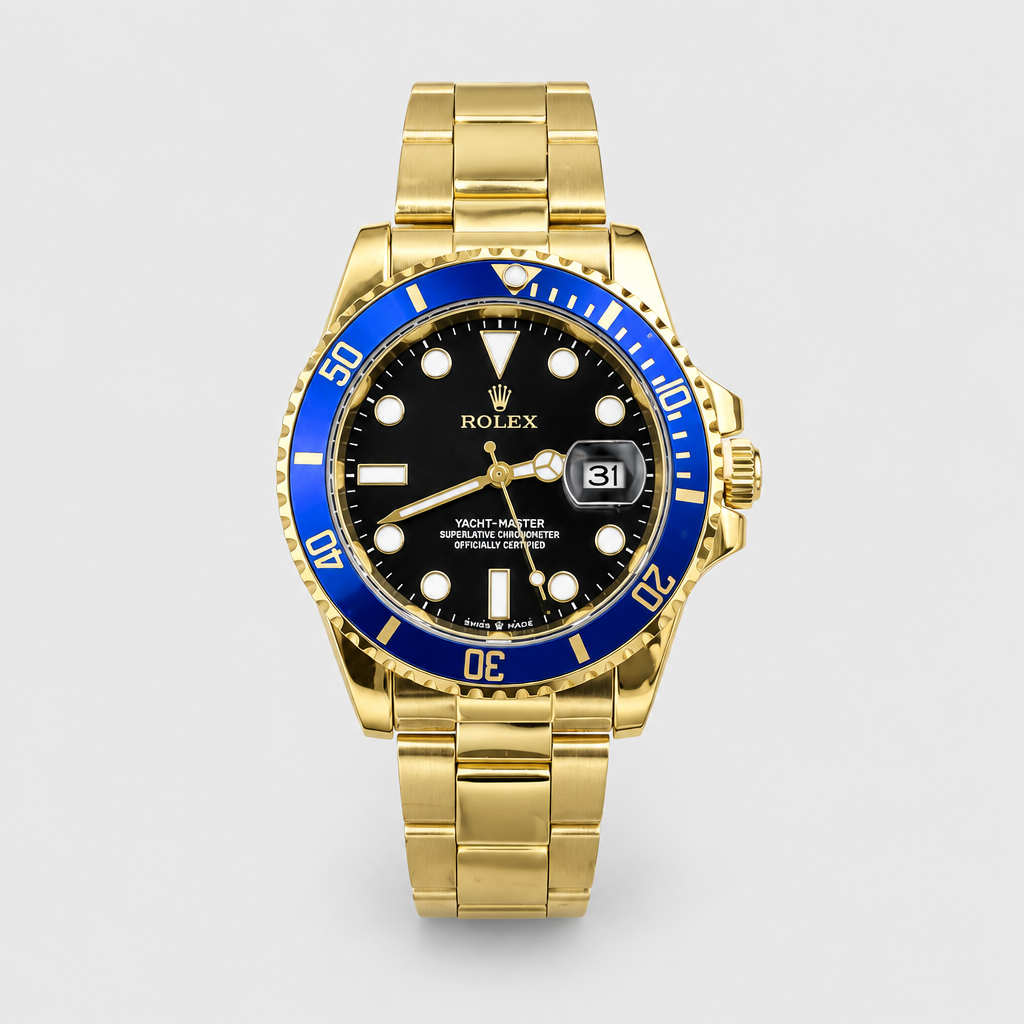JT SOP 2026-10-06 — Gold Tone / Black Dial / Blue Bezel