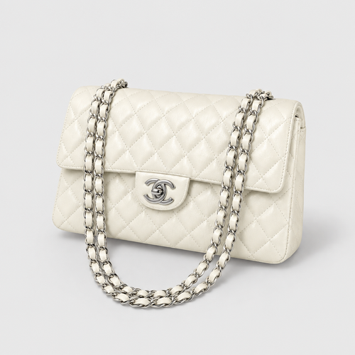Quilted Crossbody Bag — Neutral & Pink